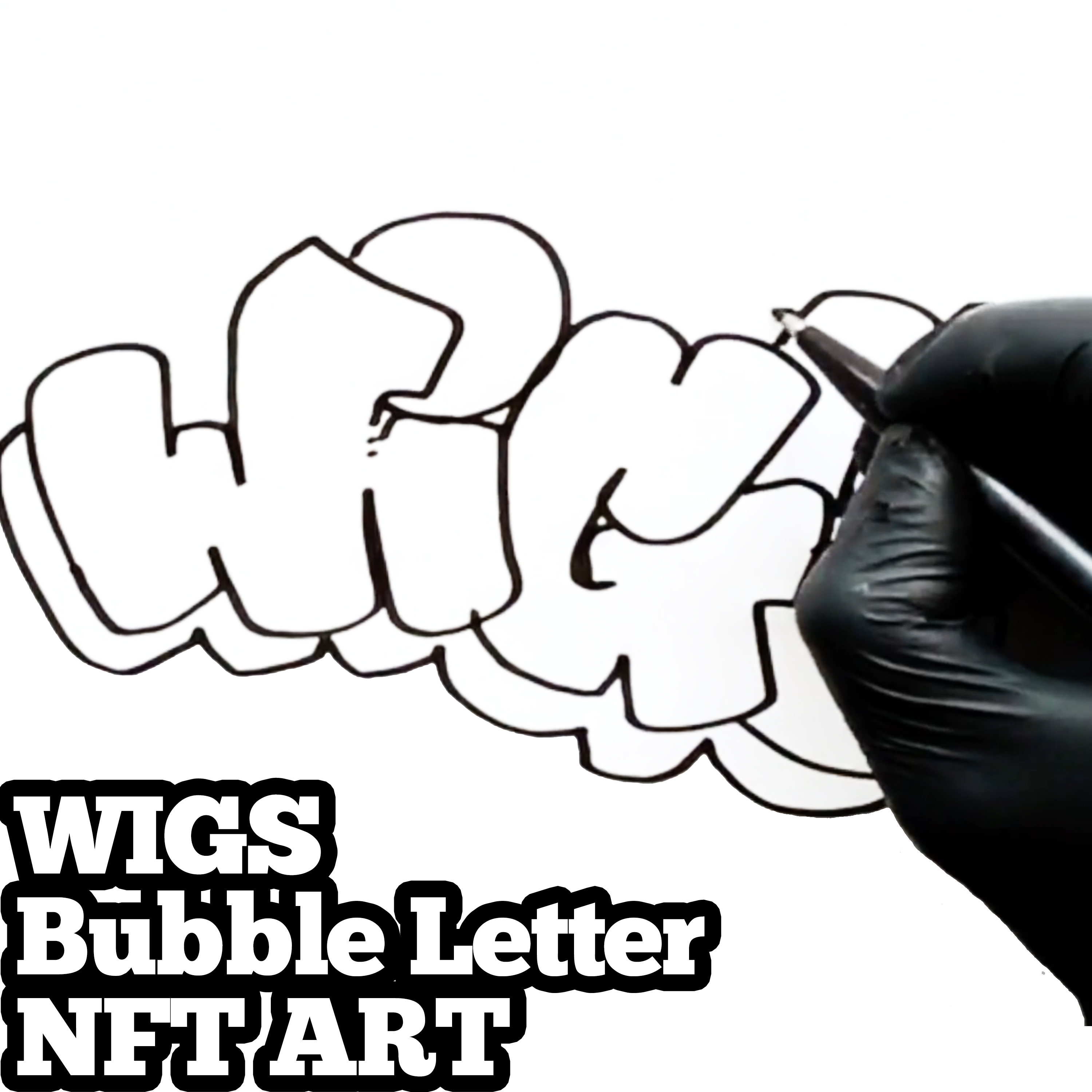 nft art signature WIGS bubble