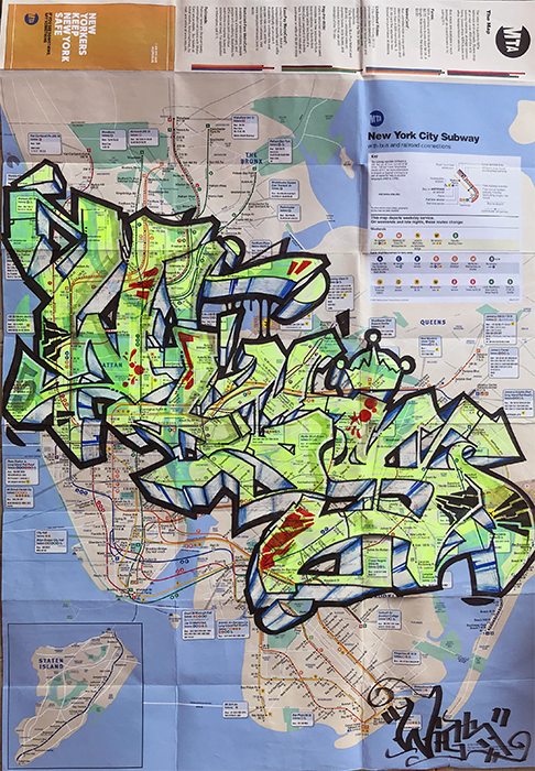 graffiti map wigs green transparent