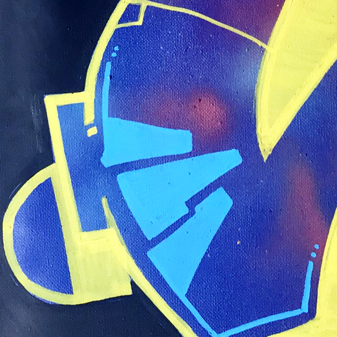 mr wiggles w graffiti canvas