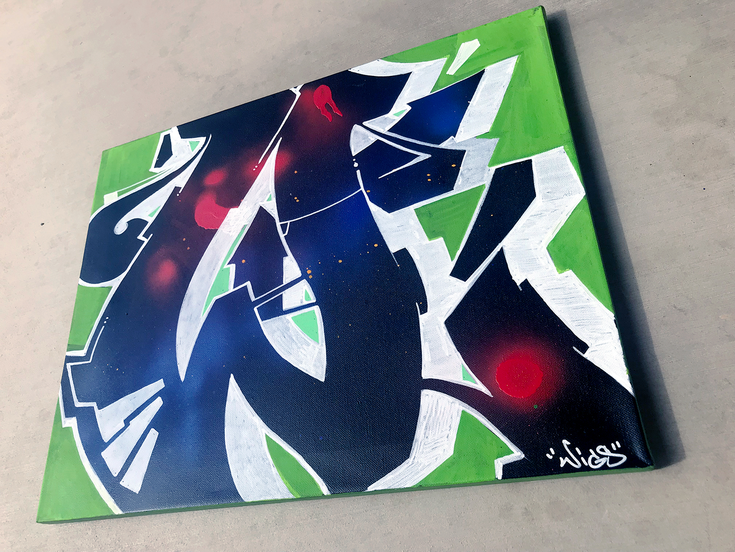 wiggles graffiti canvas